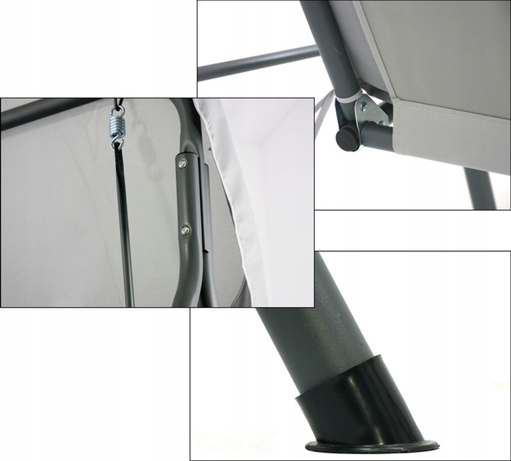 Hagehuske med koppholdere 170x110x153 cm - antrasitt