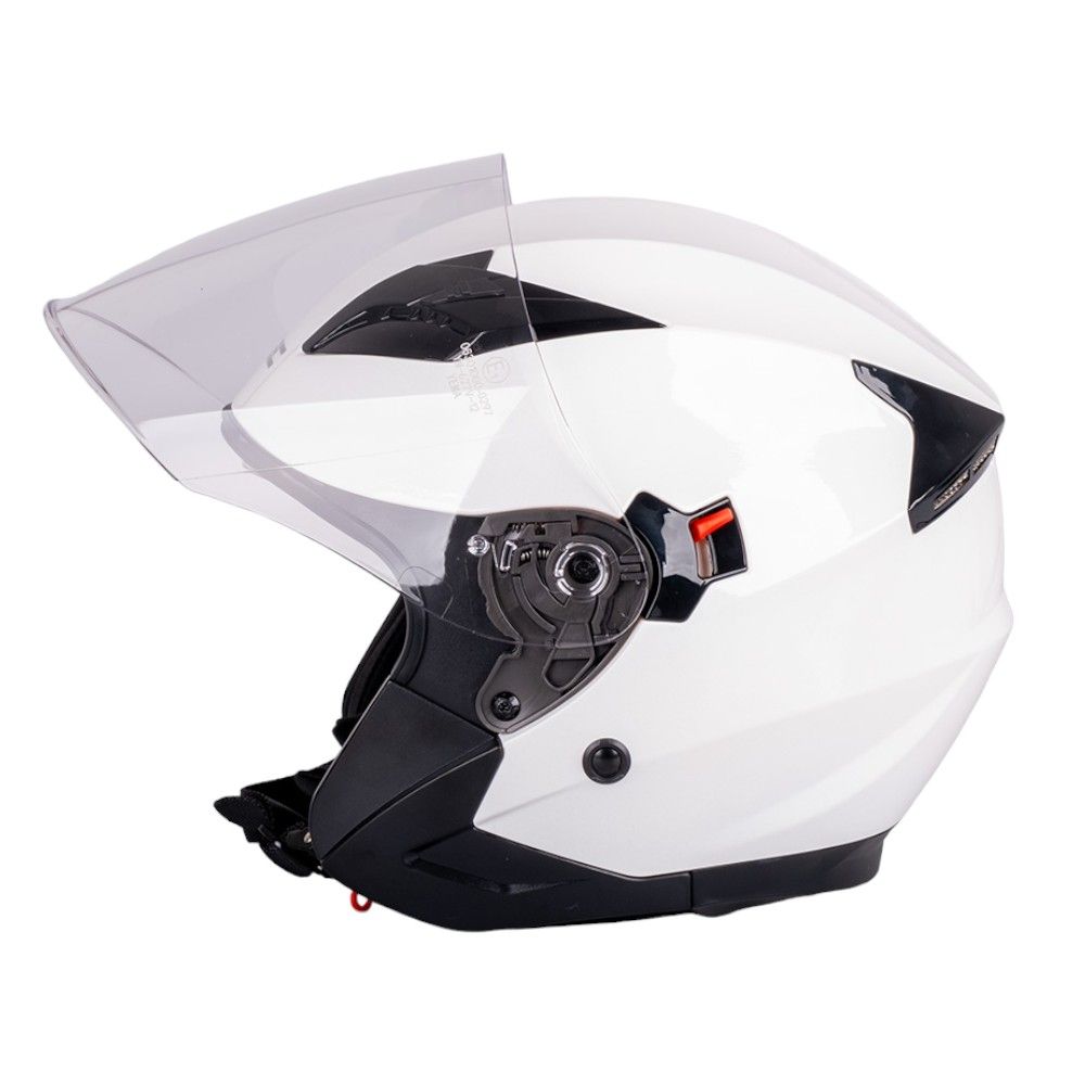 Åpen MC-hjelm W-TEC Putta - Perle hvit