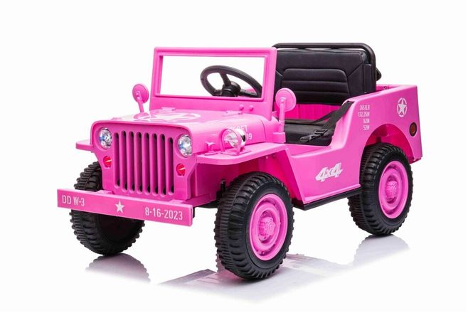 Hovedbilde Willys Jeep elektrisk barnebil 12v - rosa