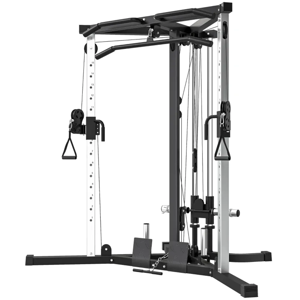 Multigym med kabeltrekk og pullupstang – 15 nivåer