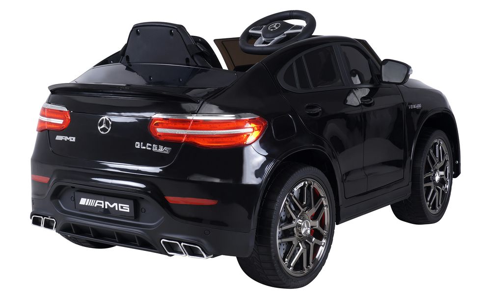 Elbil for barn Mercedes AMG GLC 63S Coupé - hvit/sort