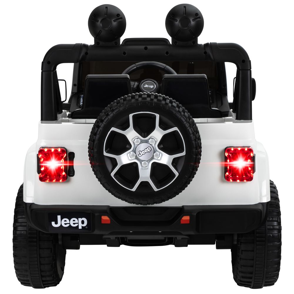 Elbil for barn Jeep Wrangler Rubicon - hvit/sort