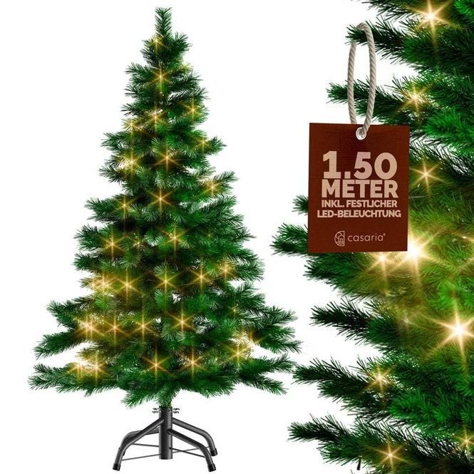 Hovedbilde Kunstig juletre med eventyrlys - 150cm