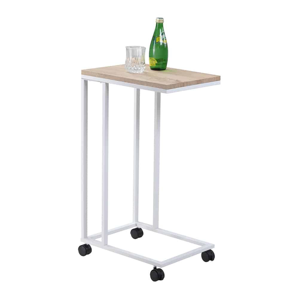 Praktisk sidebord med avtagbare hjul
