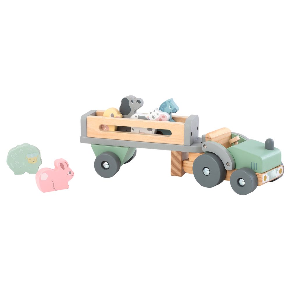 Lekebil Pastell - Traktor med dyr