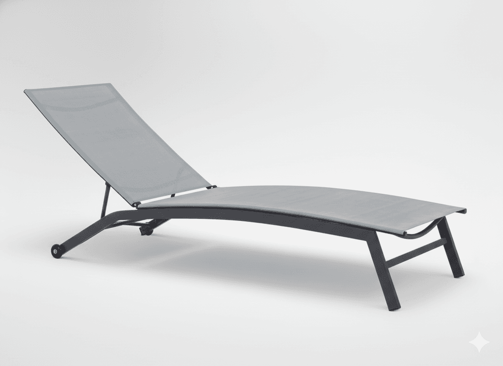 Solseng 195 × 63 × 90 cm - Grå