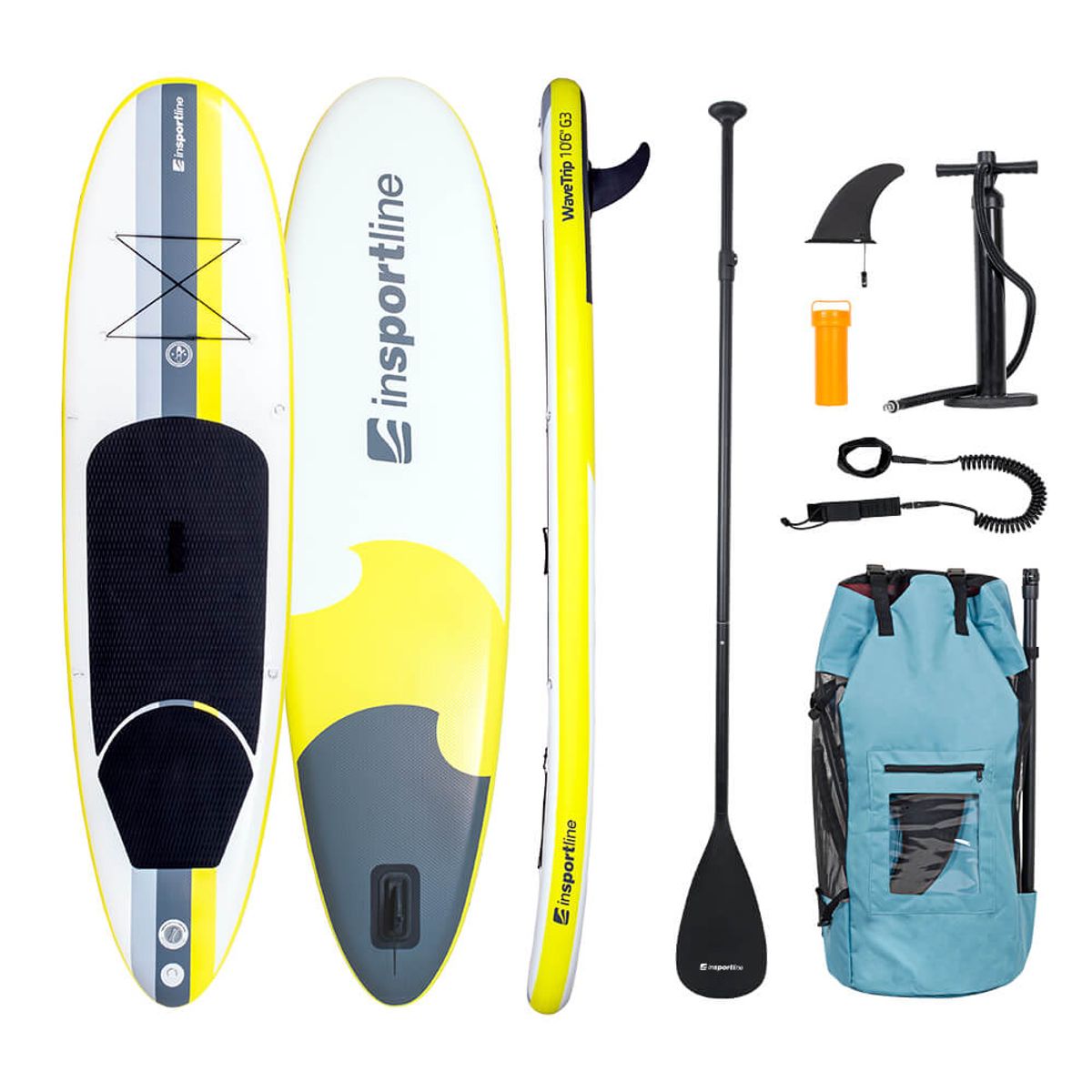 inSPORTline WaveTrip 10’6” G3 SUP-brett m/tilbehør – Allround-brett for sommerens vannopplevelser