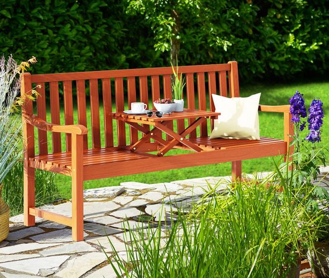 Hovedbilde Hagebenk med bord  - FSC®-sertifisert