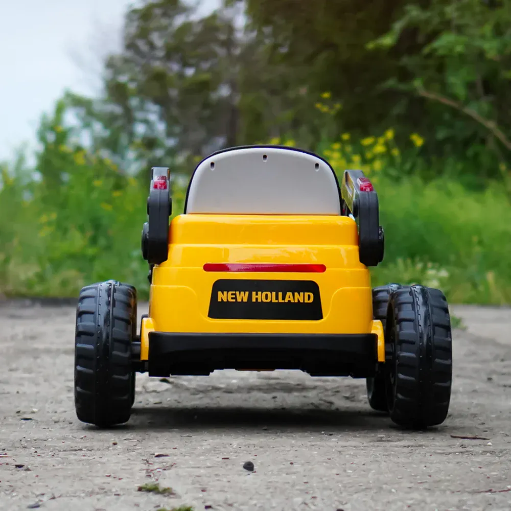 NEW Holland 12V 300W Elektrisk Hjullaster for Barn – Gul