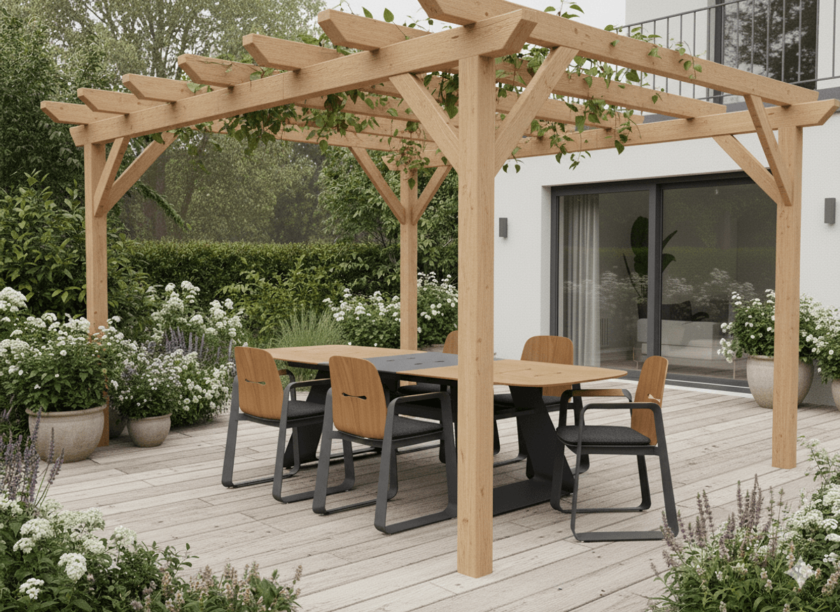 Hagemøbelsett THOMPSON - uttrekkbart bord aluminium