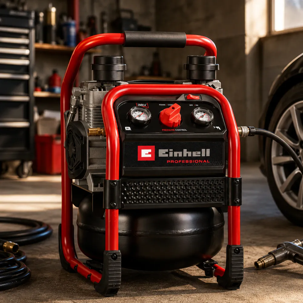 Batterikompressor Einhell Professional SILENZZO 36/210 – 8 Bar / 8 L