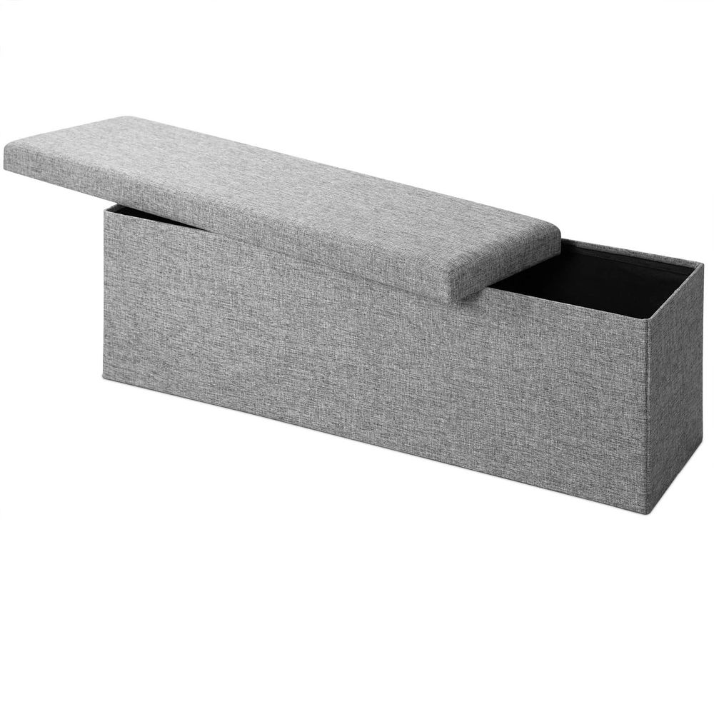 Benk med oppbevaring 115 cm - Grå
