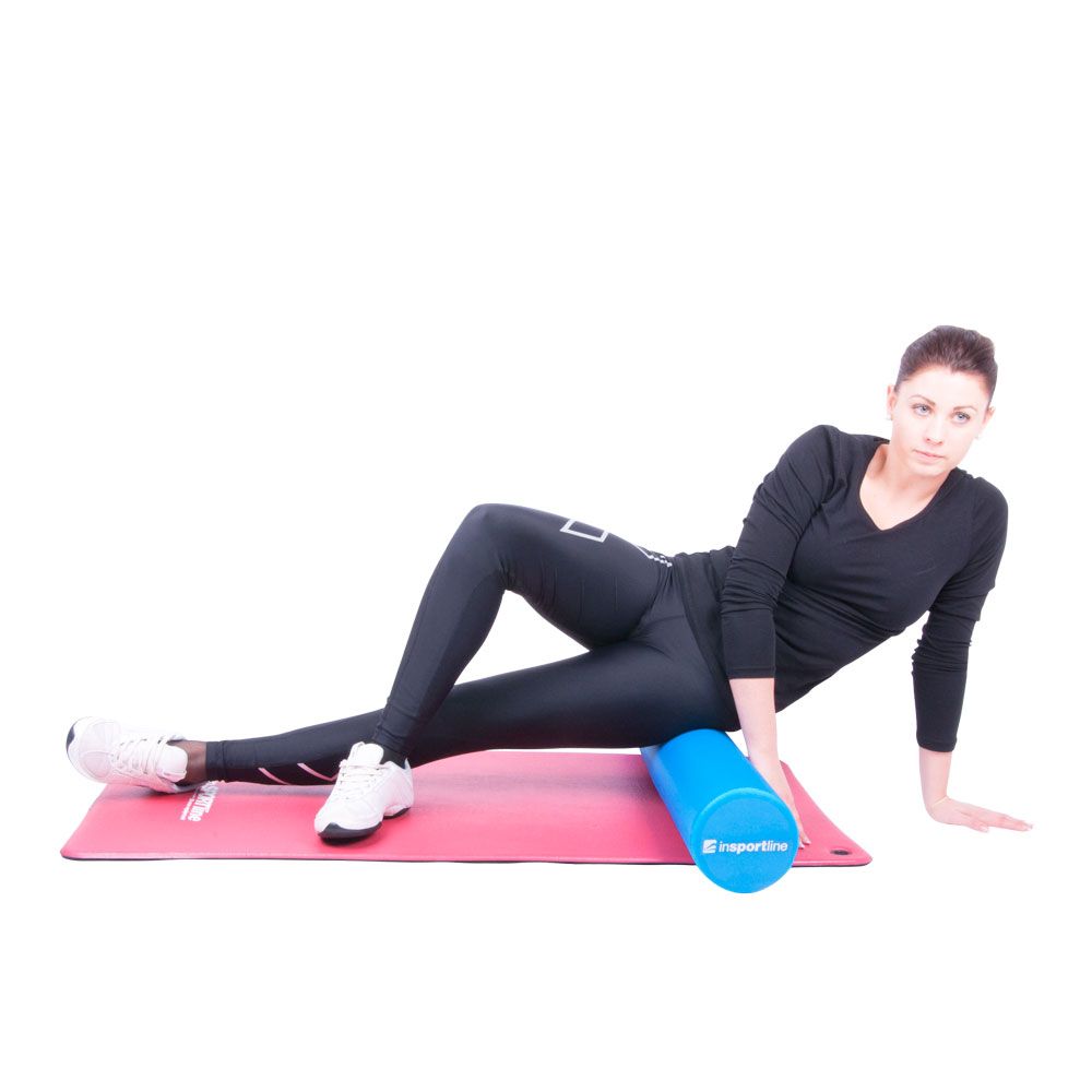 Yogarulle 90 cm EVA Skum, Blå - inSPORTline Evar Big