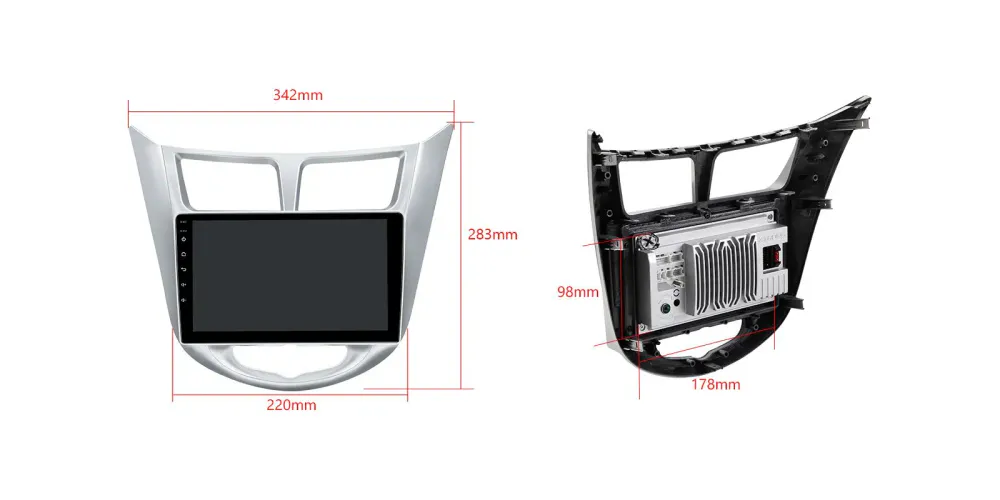 Hyundai bilstereo Android 12 DSP CarAutoPlay 9 tommer