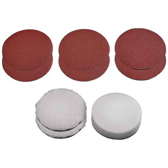 Hovedbilde Polerhette- og slipepapirsett 9 deler 180 mm – ...