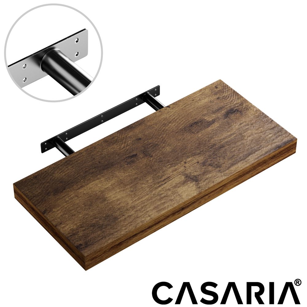 Vegghylle 50 cm - mørk eik