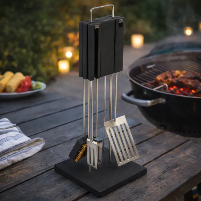 Hovedbilde QDO grillsett i rustfritt stål Deluxe med stativ