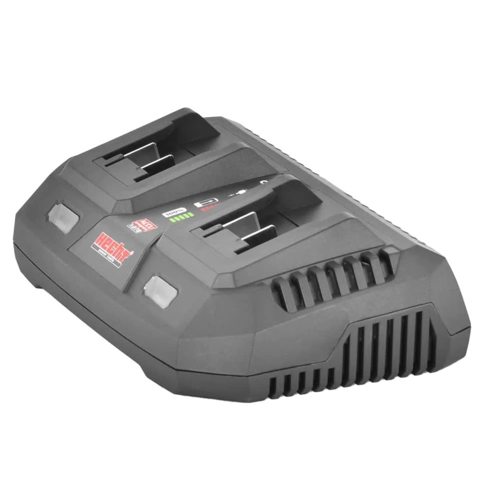 Hecht 001289CH Dobbellader til 20 Volt batteri