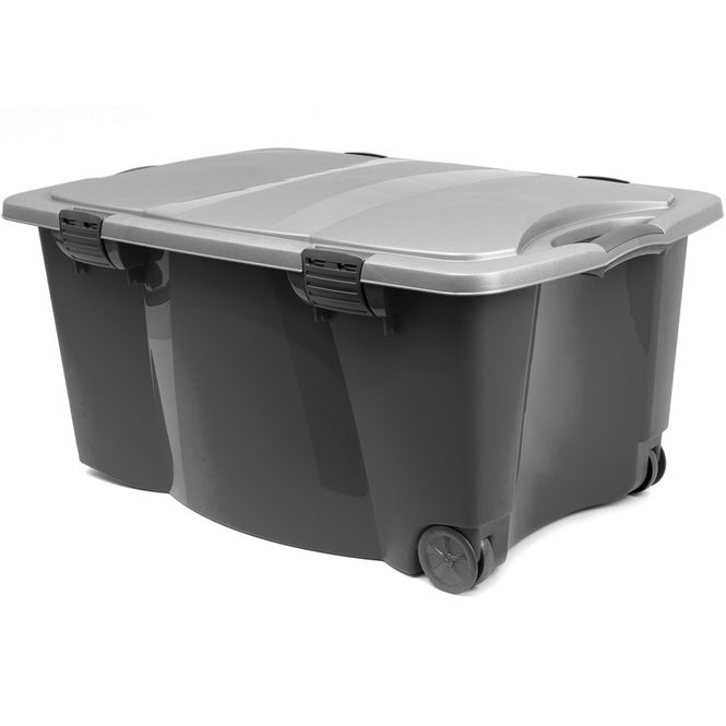 Hovedbilde Oppbevaringskasse Jumbo Svart/Sølv - 80x52x41cm