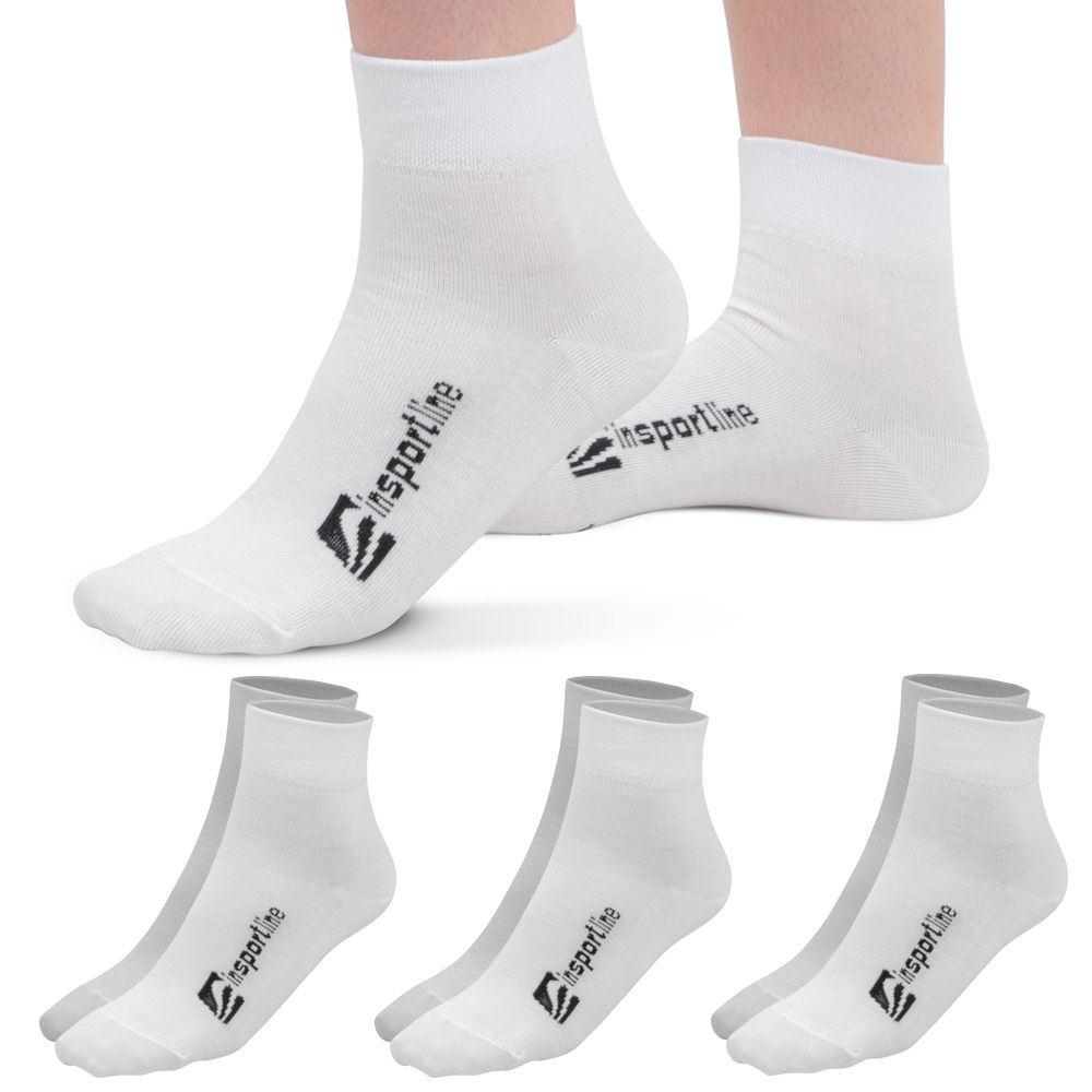 Bambussokker Crew Silvatic AG+ antibakterielle - hvit 3 pk
