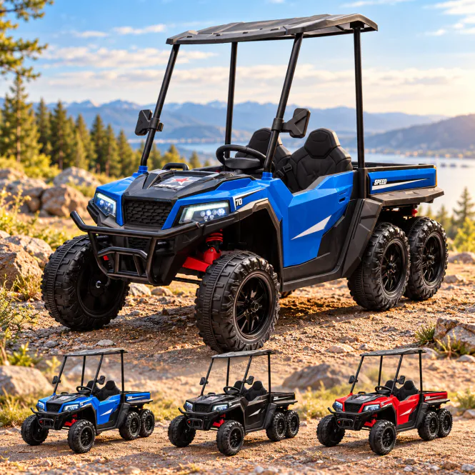 Hovedbilde Premium 2-seters elektrisk UTV for barn - 6 hjul - 3-8år