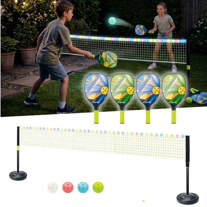 Hovedbilde Lysende Pickleball Sett for 4 Spillere inSPORTline LRS400