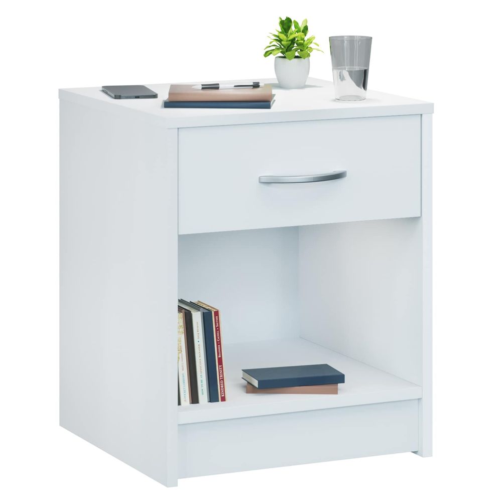 Nattbord Hamburg 50x40x35cm - hvit