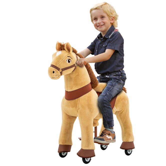 Hovedbilde Ridehest Mister Ed, medium, 4-8 år, med hjul og brems