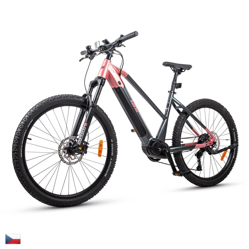 Dame Mountain E-Bike inSPORTline Asuki 630 Wh marine rose