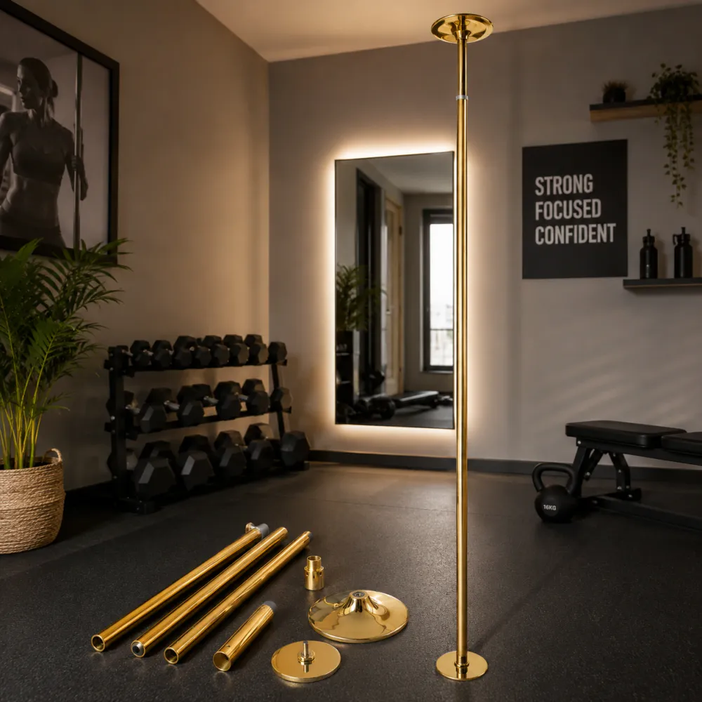 Pole dance stang - statisk og spin - 45mm - gold