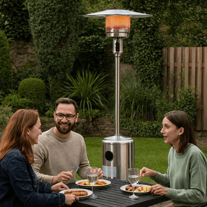 Hovedbilde Gass parasollvarmer i stål 221 cm