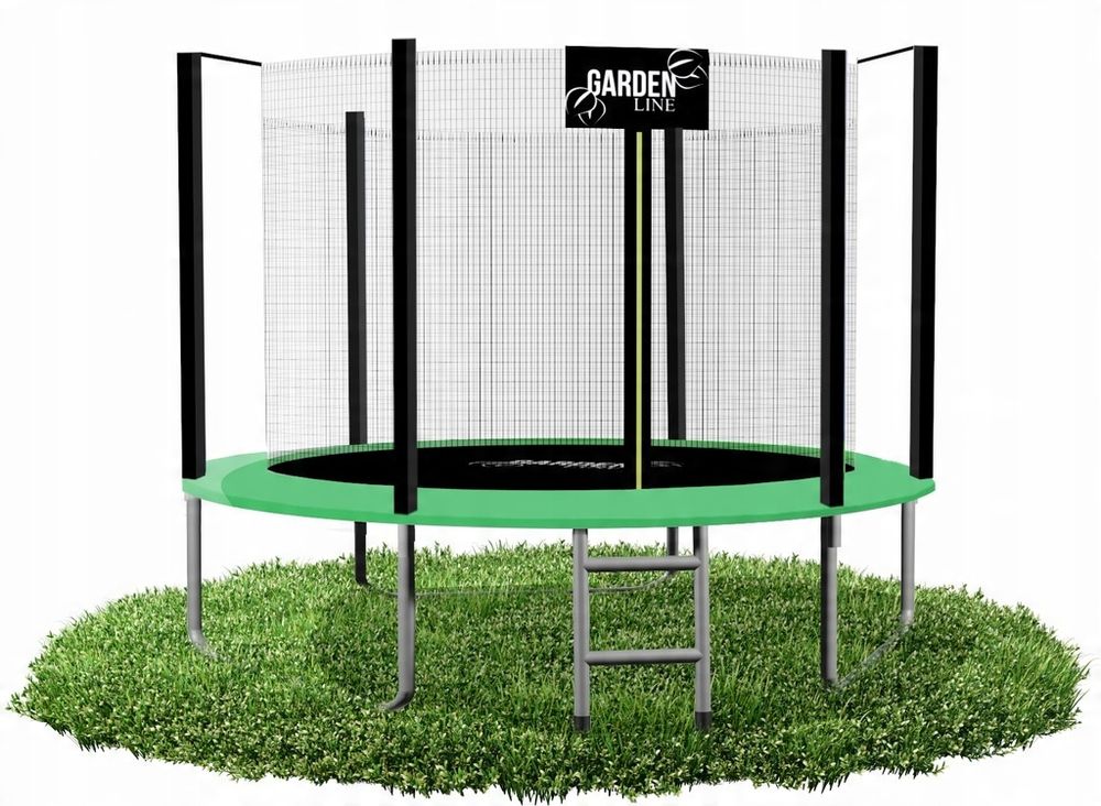 Trampoline 374 cm - Stige og Innvendig Sikkerhetsnett