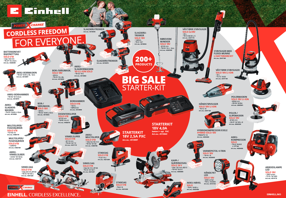Einhell batteridrevet Poleringsmaskin Power x-change