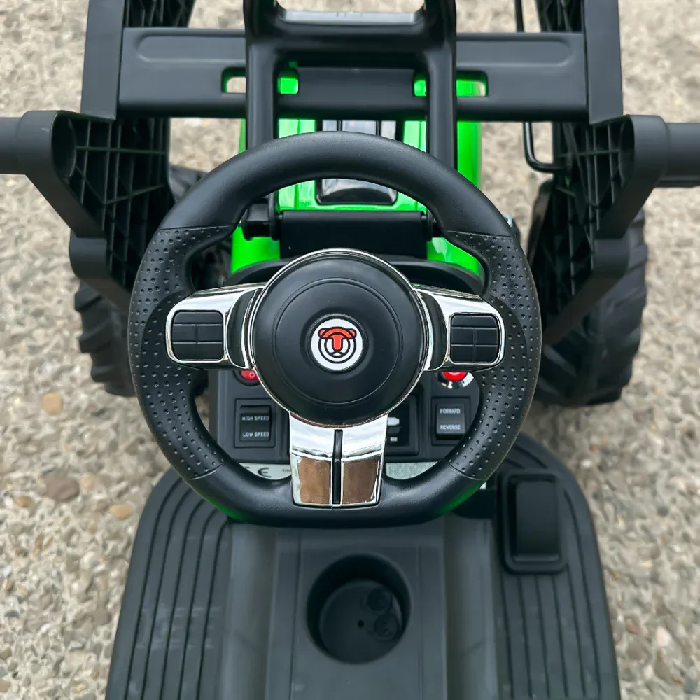 Elektrisk traktor med tilhenger 12V 90W 