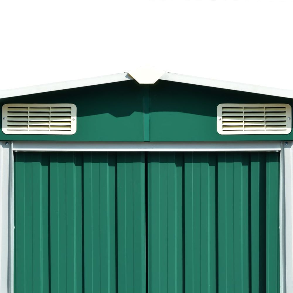 Hageskjul 257x298x178 cm metall grønn