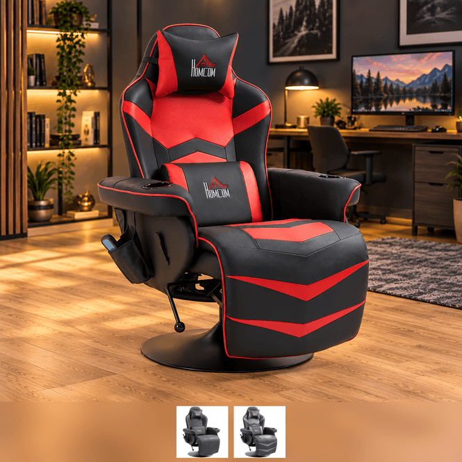 Hovedbilde Gamingstol med massasjefunksjon, justerbar rygg og ...