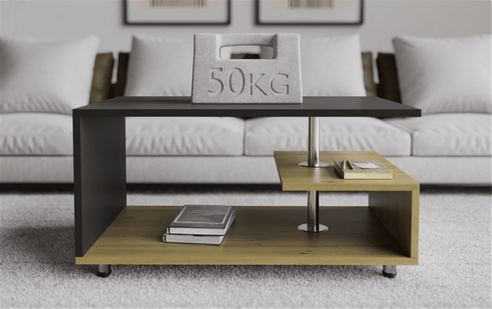 Salongbord Orlando 95x55x50cm - tre/grå