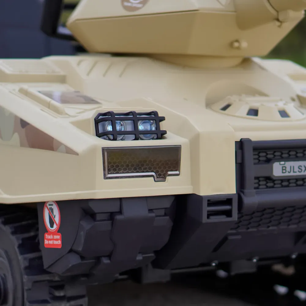 Elektrisk tank for barn 12 V med fjernkontroll og kanontårn