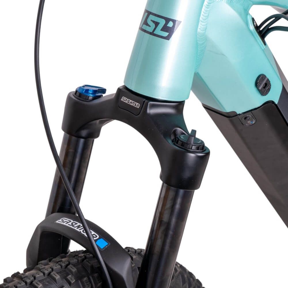 Dame Mountain E-Bike inSPORTline Asuki 630 Wh Aqua blue