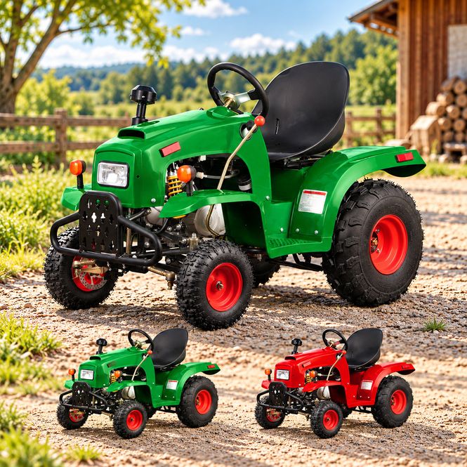Hovedbilde Nitro Motors 110cc barnetraktor med tilhenger el-start