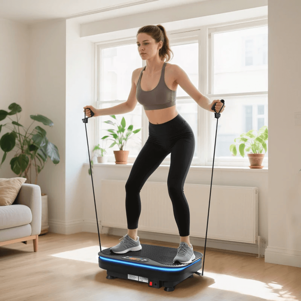 Vibrasjonsplate med Bluetooth og 99 hastighetsnivåer