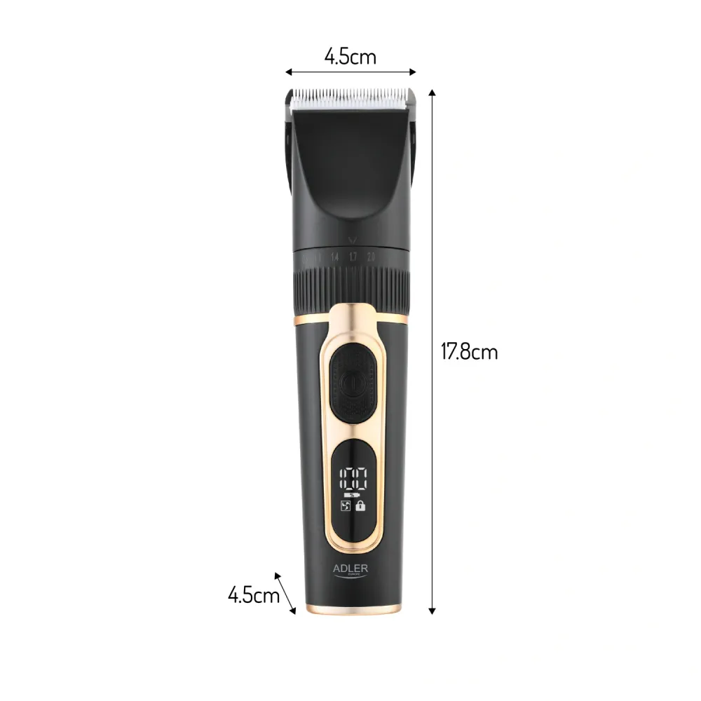 Pelsklipper for kjæledyr med LED-display