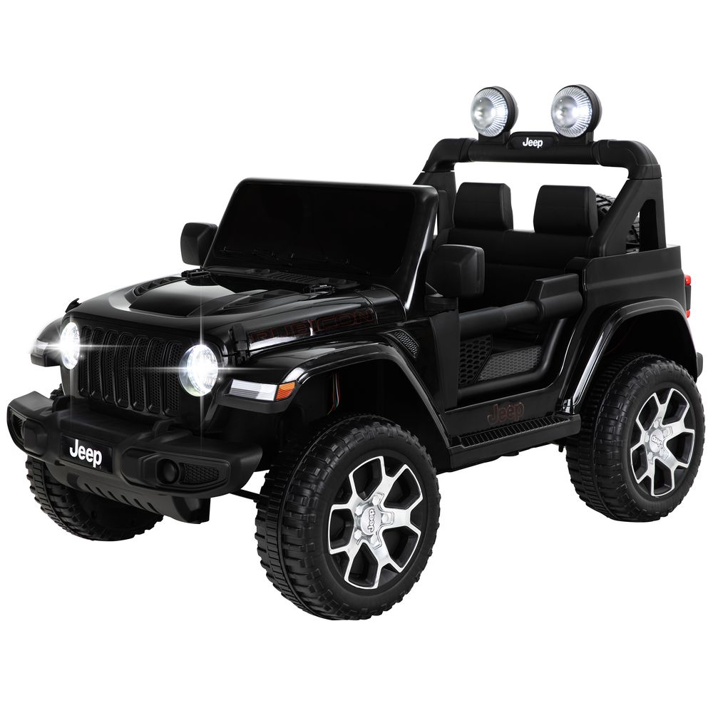 Elbil for barn Jeep Wrangler Rubicon - hvit/sort