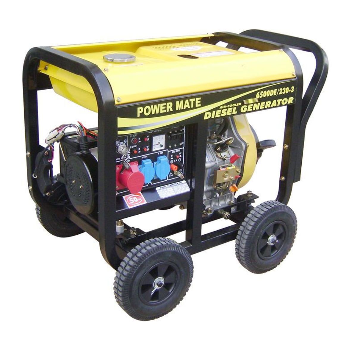 Power Mate 6500 SMT 4- takts dieselaggregat - 1 fas & 3 fas 230V