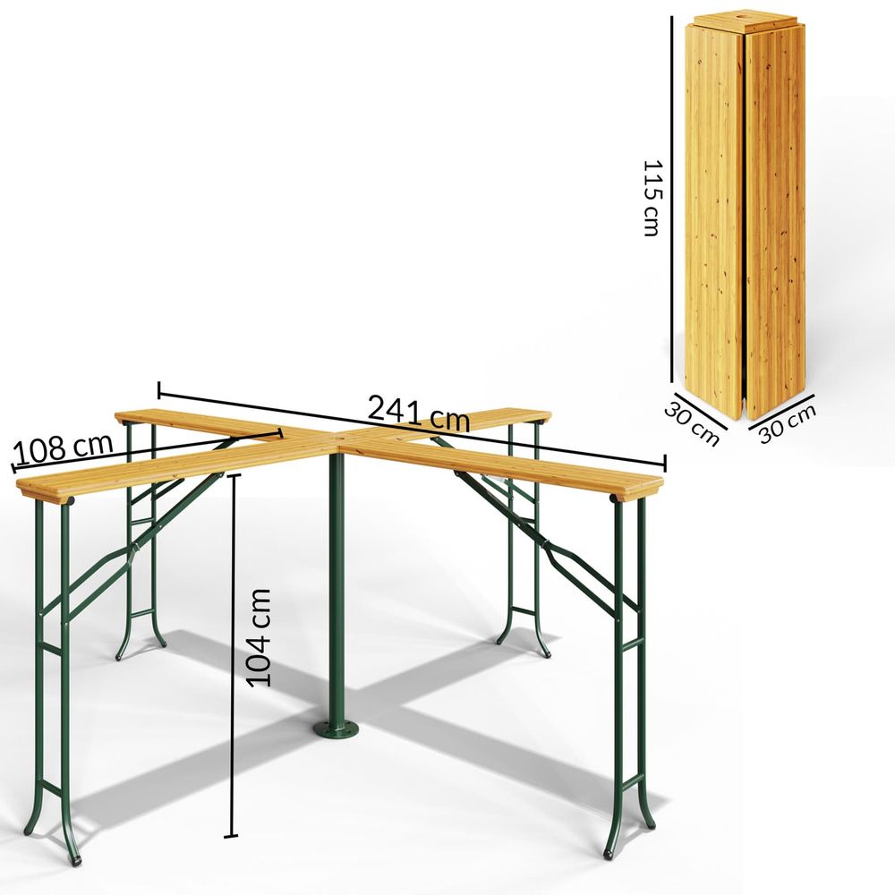 Quattro barbord 241x241x104cm