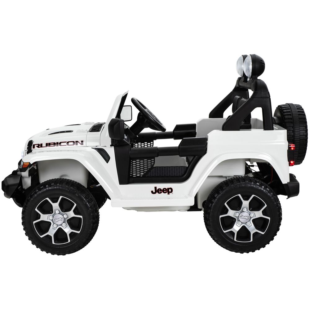 Elbil for barn Jeep Wrangler Rubicon - hvit/sort
