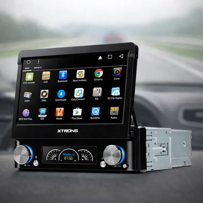 Hovedbilde 1DIN Android bilspiller Xtrons D717AL Navigasjon Bluetooth