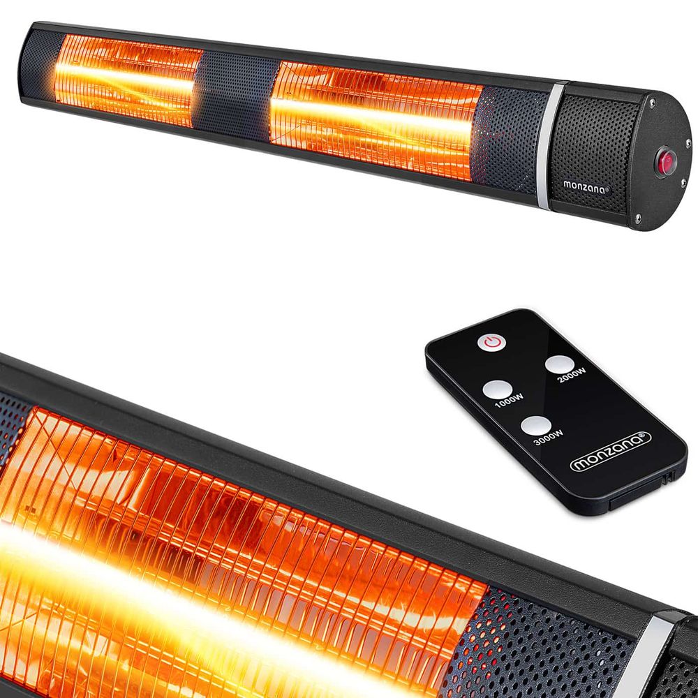 Terrassevarmer til vegg 3000W - sort