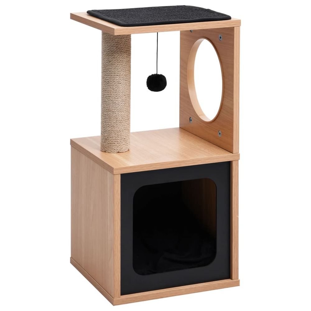 Kattestativ med klorematte i sisal 60 cm - sort