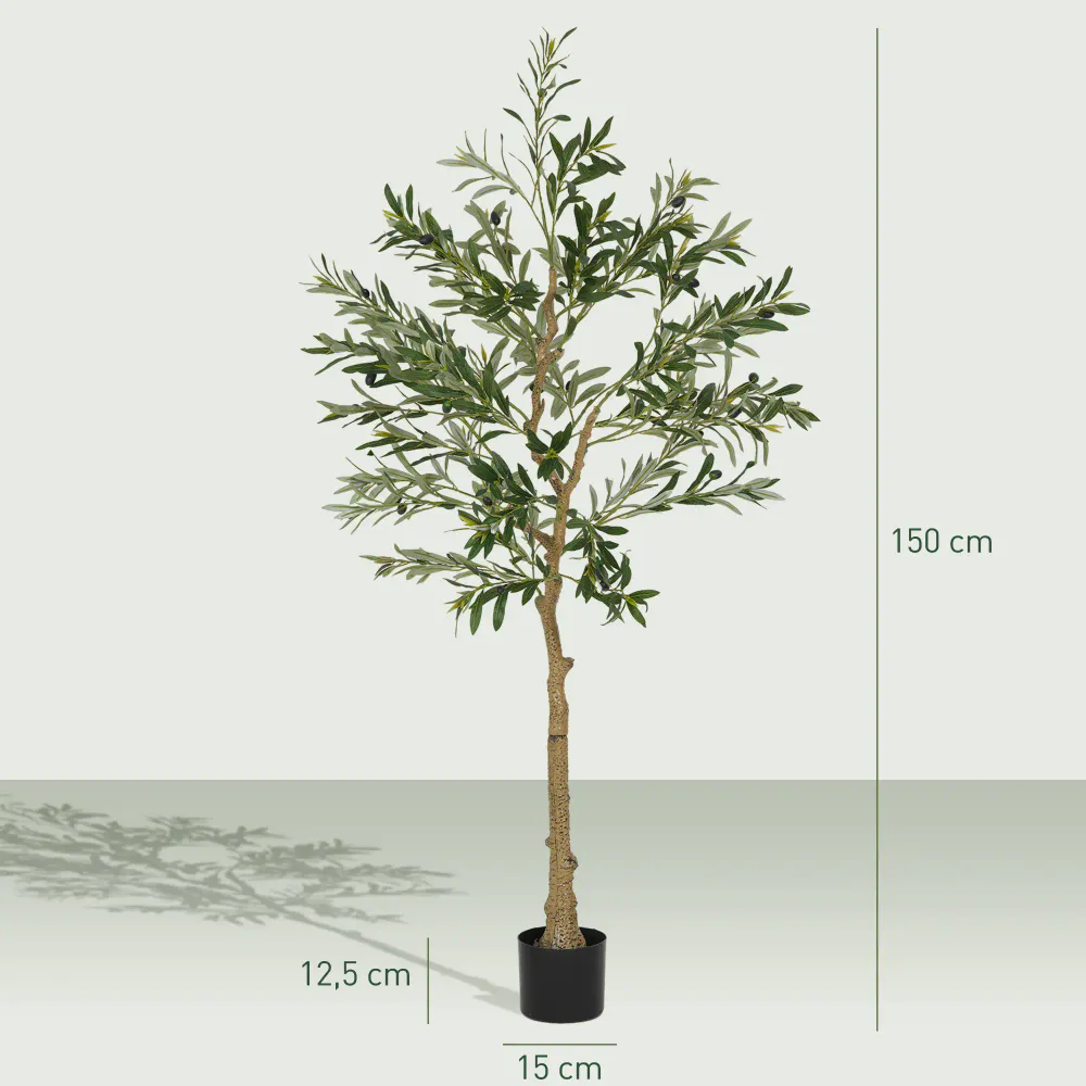 Kunstig oliventre med potte - 150 cm